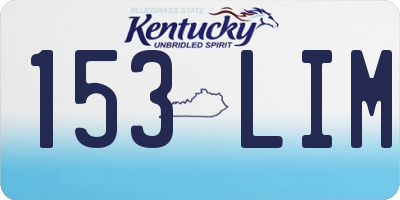 KY license plate 153LIM