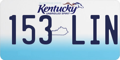 KY license plate 153LIN