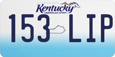 KY license plate 153LIP