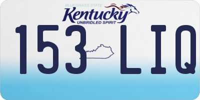 KY license plate 153LIQ