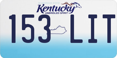KY license plate 153LIT