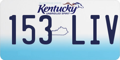 KY license plate 153LIV
