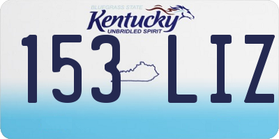 KY license plate 153LIZ
