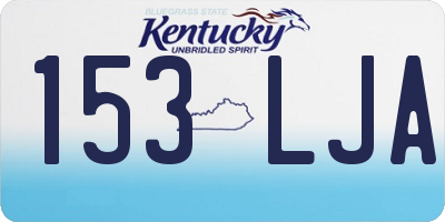 KY license plate 153LJA