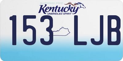 KY license plate 153LJB