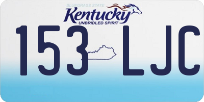 KY license plate 153LJC