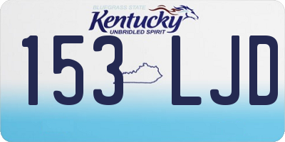 KY license plate 153LJD