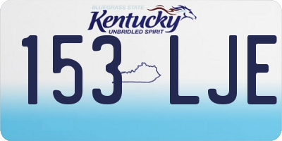 KY license plate 153LJE