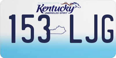 KY license plate 153LJG