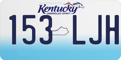 KY license plate 153LJH