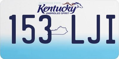 KY license plate 153LJI