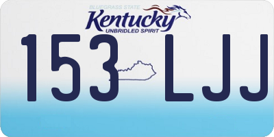 KY license plate 153LJJ