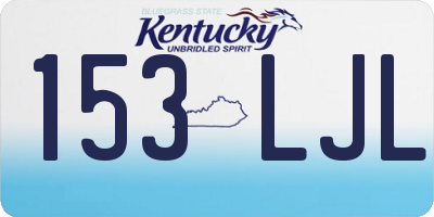 KY license plate 153LJL