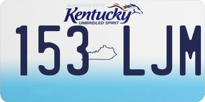 KY license plate 153LJM
