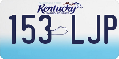 KY license plate 153LJP