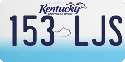 KY license plate 153LJS