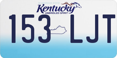 KY license plate 153LJT