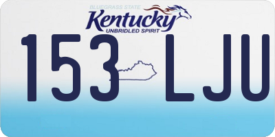 KY license plate 153LJU