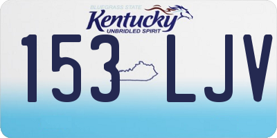 KY license plate 153LJV