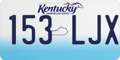 KY license plate 153LJX