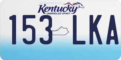 KY license plate 153LKA