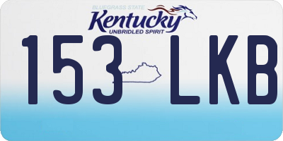 KY license plate 153LKB