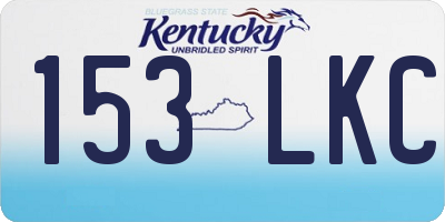 KY license plate 153LKC