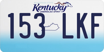 KY license plate 153LKF