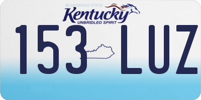 KY license plate 153LUZ