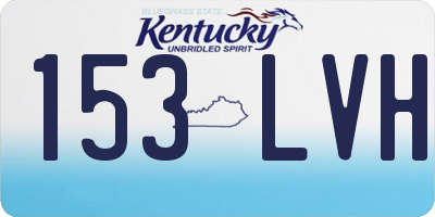 KY license plate 153LVH