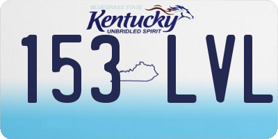 KY license plate 153LVL