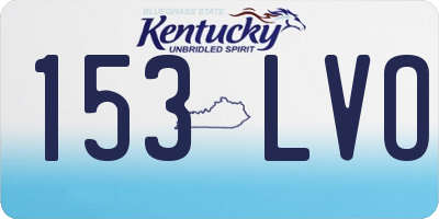 KY license plate 153LVO