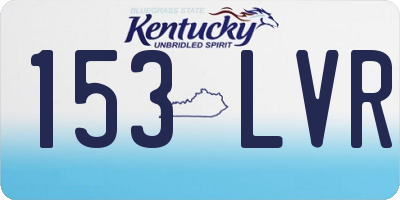 KY license plate 153LVR
