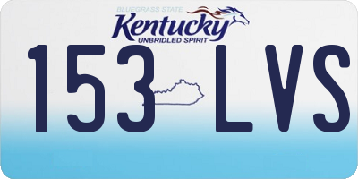 KY license plate 153LVS