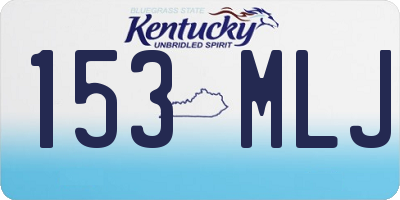 KY license plate 153MLJ