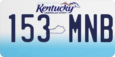 KY license plate 153MNB