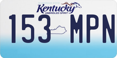 KY license plate 153MPN