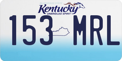 KY license plate 153MRL