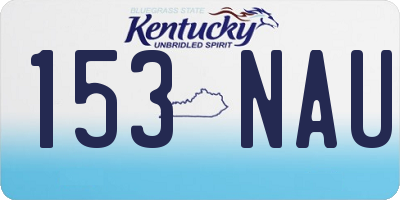 KY license plate 153NAU