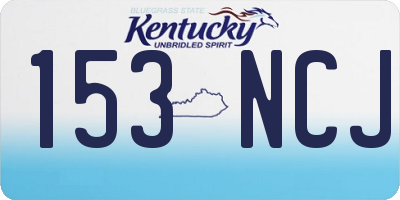 KY license plate 153NCJ