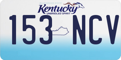 KY license plate 153NCV