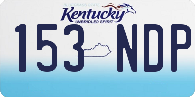 KY license plate 153NDP