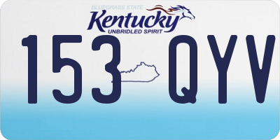 KY license plate 153QYV