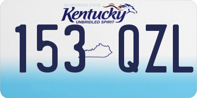 KY license plate 153QZL