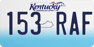 KY license plate 153RAF