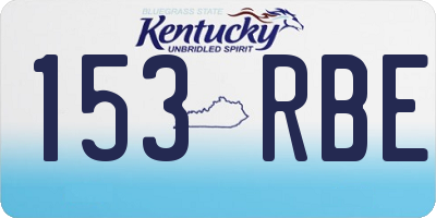 KY license plate 153RBE