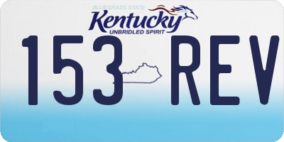 KY license plate 153REV