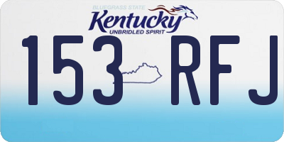 KY license plate 153RFJ