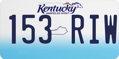 KY license plate 153RIW