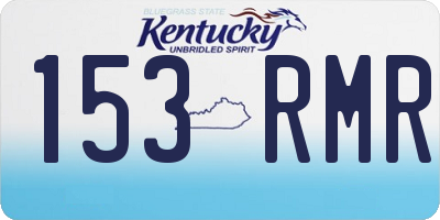 KY license plate 153RMR